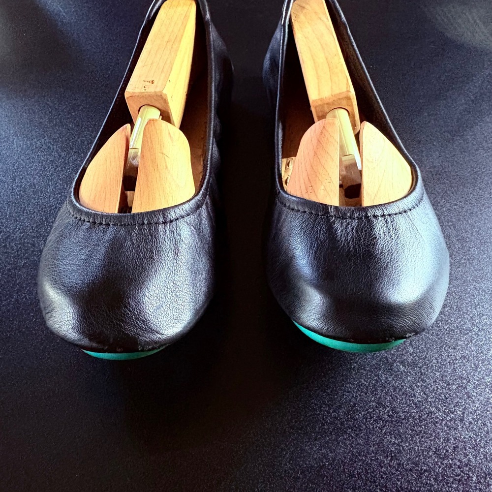 Tieks by Gavrieli leather ballet flats Black box bag tote bag size 8 collapsible